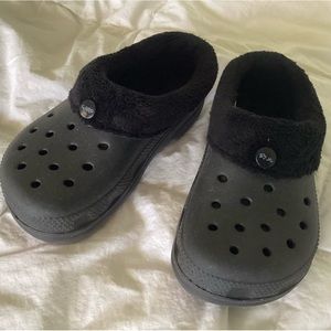 Youth, Lined, Black Crocs